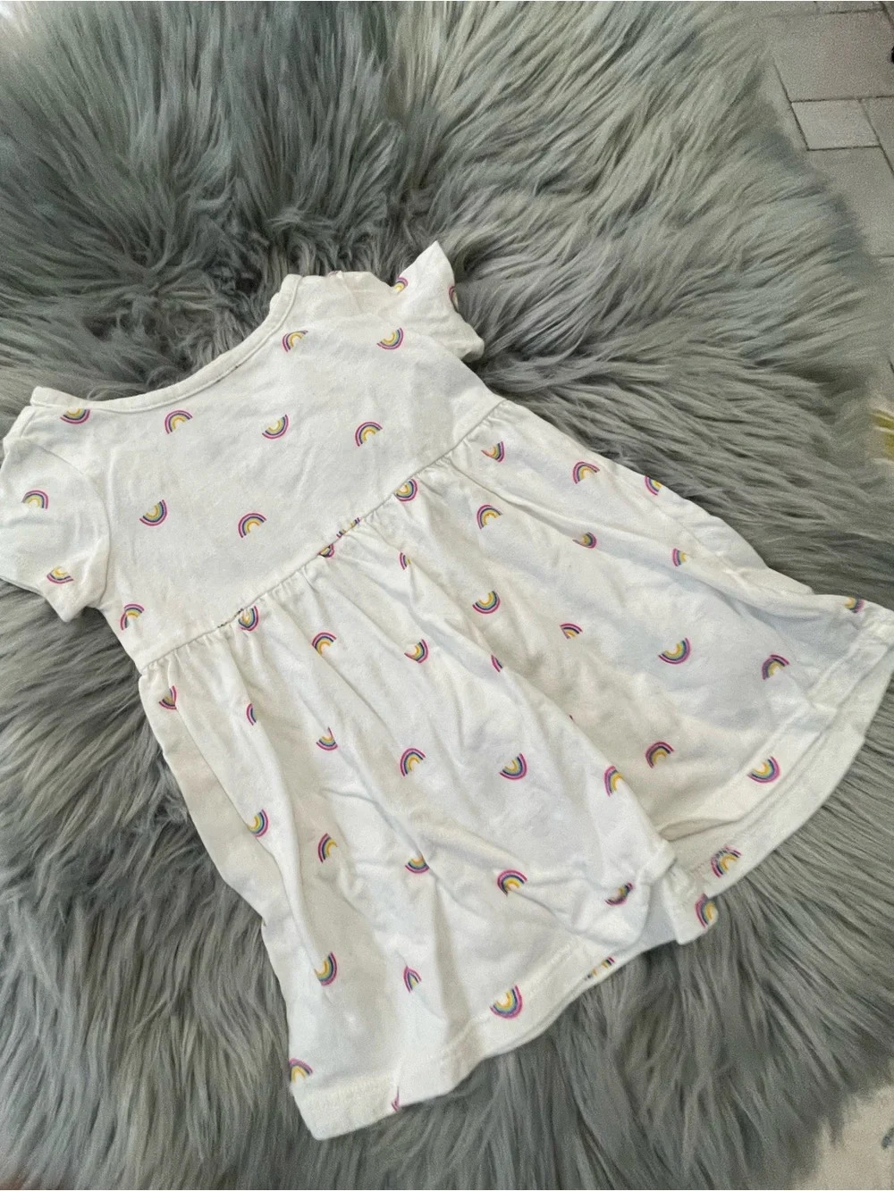 Old Navy Rainbow Print Baby Girl Dress 12-18 Months Cotton Item #2775